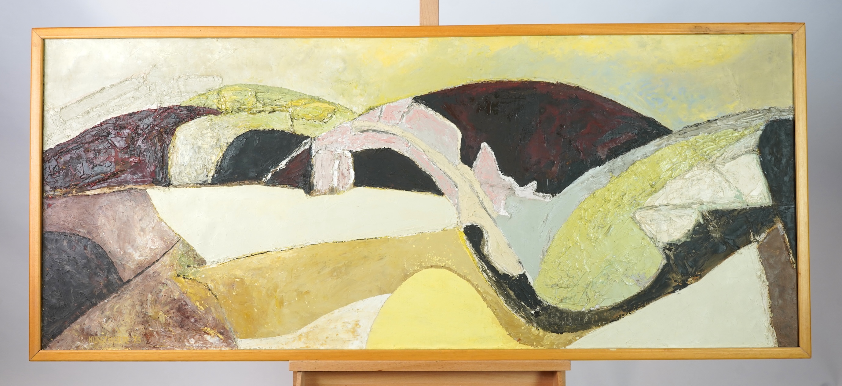 Gisela Horstkotte, German b. 1928, Stylised landscape